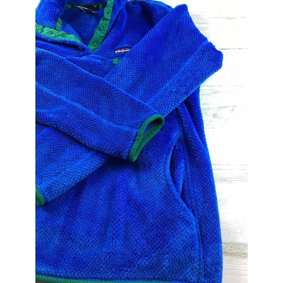 PATAGONIA Re-Tool Snap-T Pullover Blue/Green Fleece Women's  XL PolarTec 1/4 Zip - Picture 3 of 13